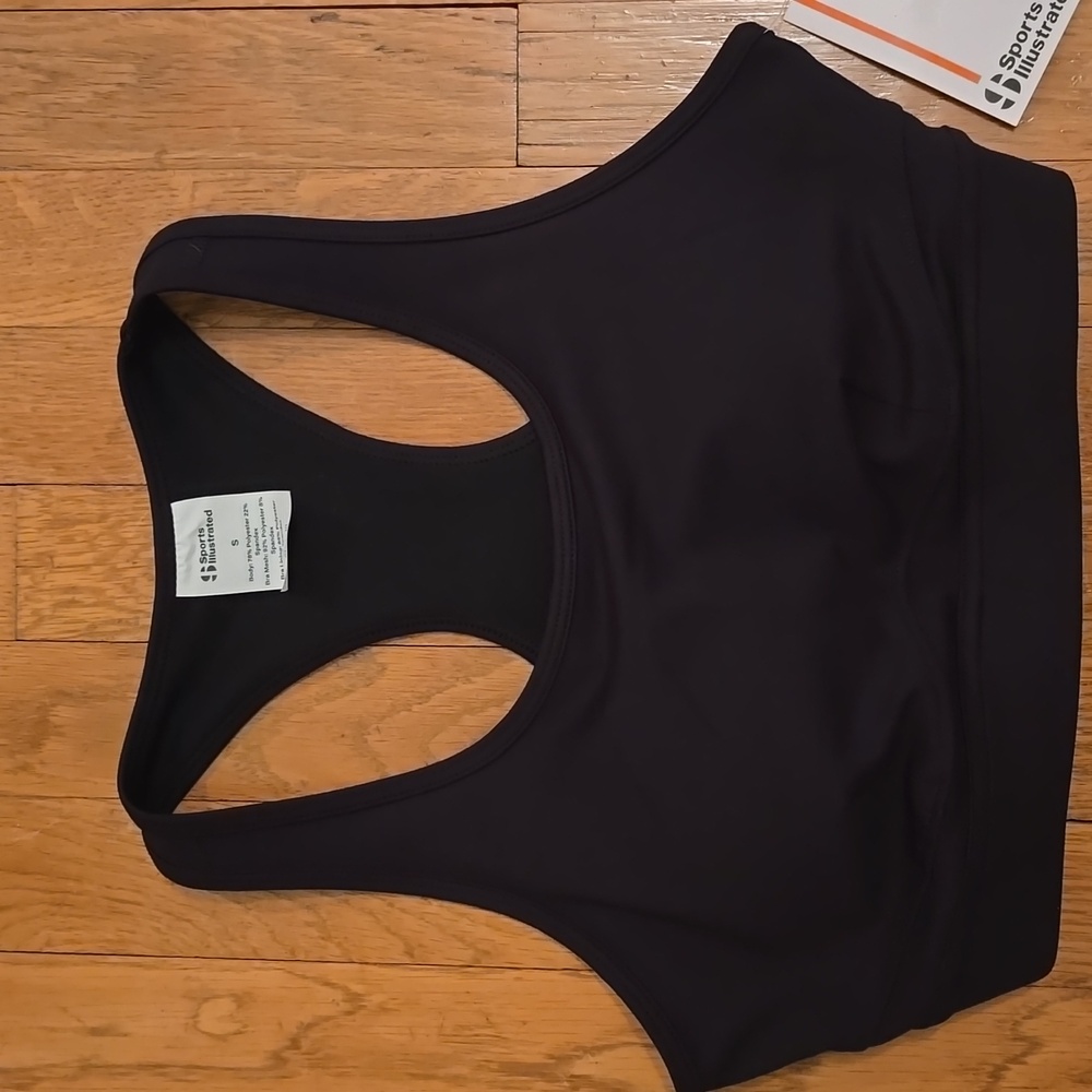 SPORTS ILLUSTRATED BRAND WOMEN'S BLACK SPORTS BRA SIZE SMALL